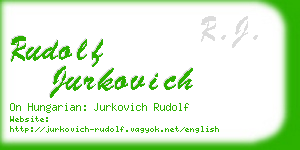 rudolf jurkovich business card